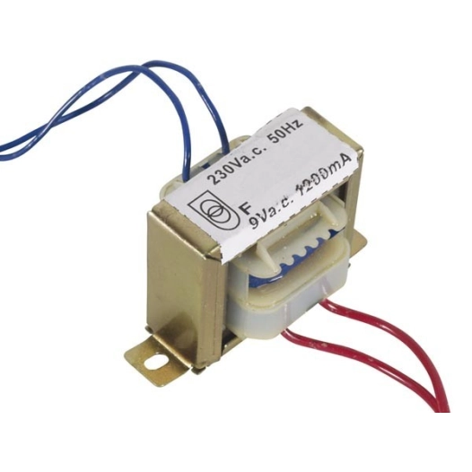 Tranformateur chassis ouvert 10 8va 1 x 9v 1200ma