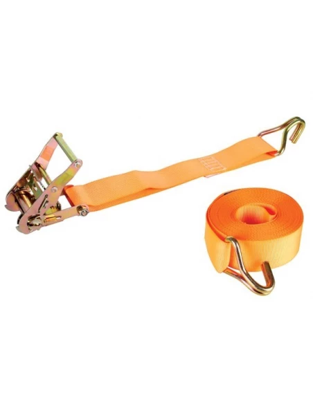Sangle d'arrimage avec tendeur , cliquet + crochets - max 1000 kg - 9 m x 50 mm