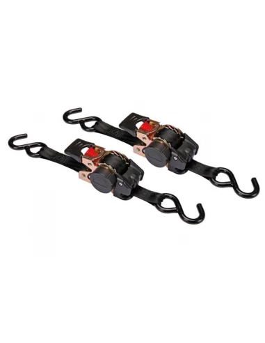 Jeu de 2 x sangle d'arrimage , cliquet - 300 kg - 3 m x 25 mm