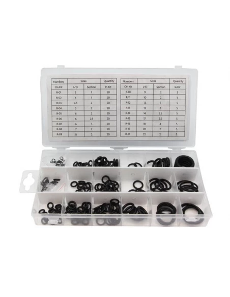 Jeu de joints toriques métriques en nitrile - 225 pcs