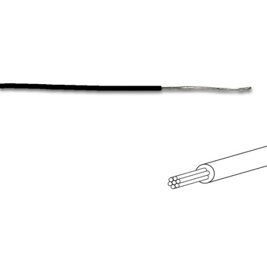 Fil de c,blage - ø 1 4 mm - 0 2 mm² - multibrin - noir