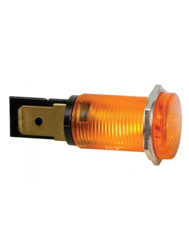 Voyant rond 14mm 12v orange