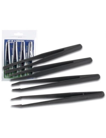 Jeu de 4 pincettes non conductrices