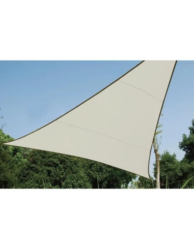 Voile solaire - triangle - 3 6 x 3 6 x 3 6 m - couleur: crème