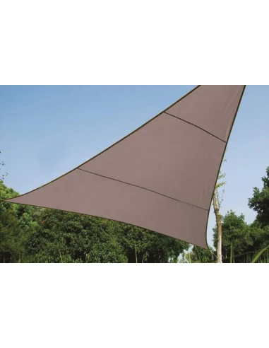 Voile solaire - triangle - 3 6 x 3 6 x 3 6 m - couleur: gris taupe