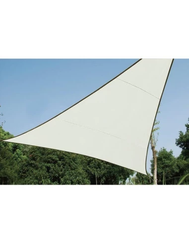 Voile solaire - triangle - 5 x 5 x 5 m - couleur: crème