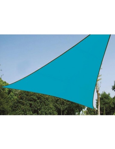 Voile solaire - triangle - 5 x 5 x 5 m - couleur : bleu ciel