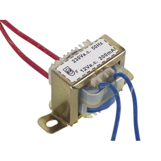 Transformateur chassis ouvert 2 4va 1 x 12v 200ma
