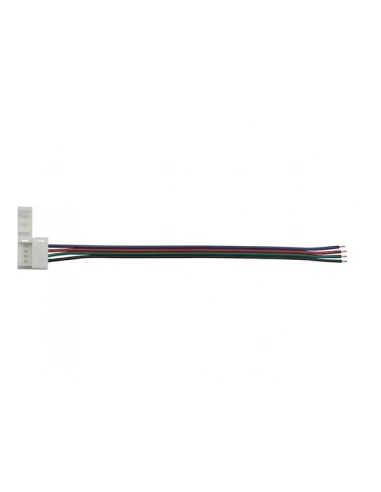 Cable with 1 push connector for flexible led strip - 10 mm rgb colour