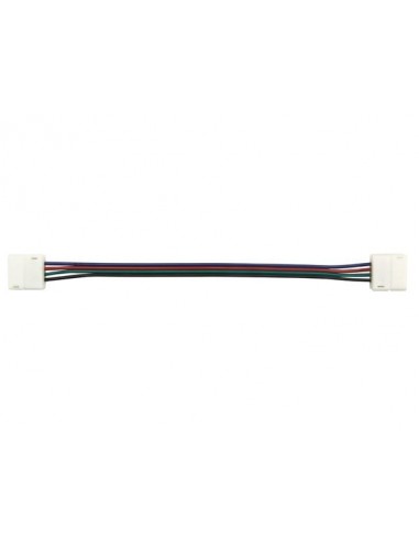 Cable with push connectors for flexible led strip - 10 mm rgb colour