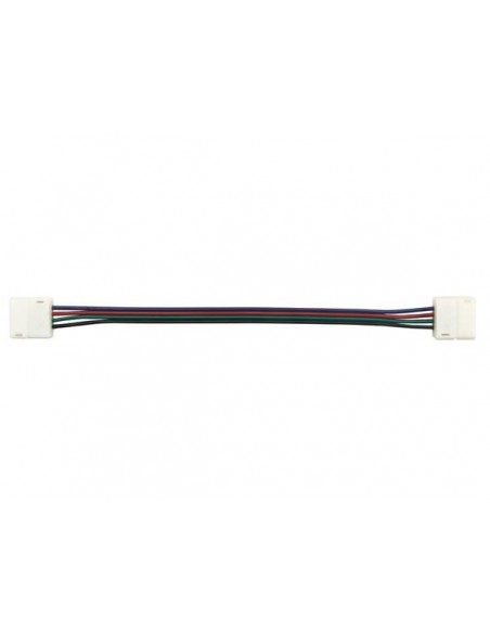 Cable with push connectors for flexible led strip - 10 mm rgb colour