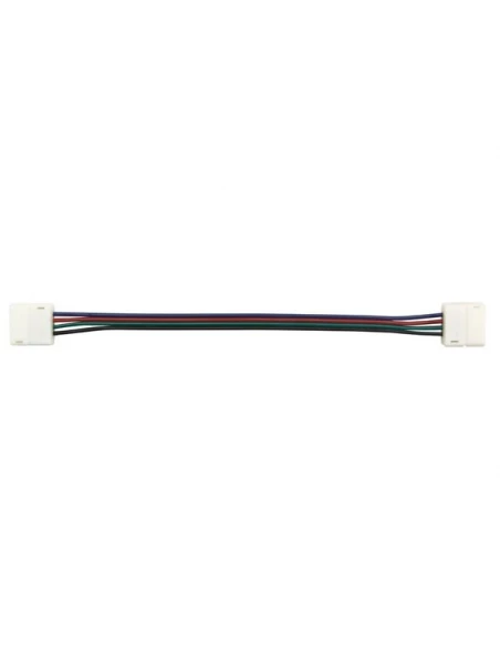 Cable with push connectors for flexible led strip - 10 mm rgb colour