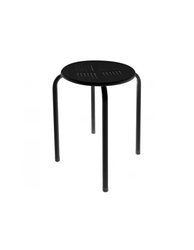 Tabouret en acier noir - PEREL