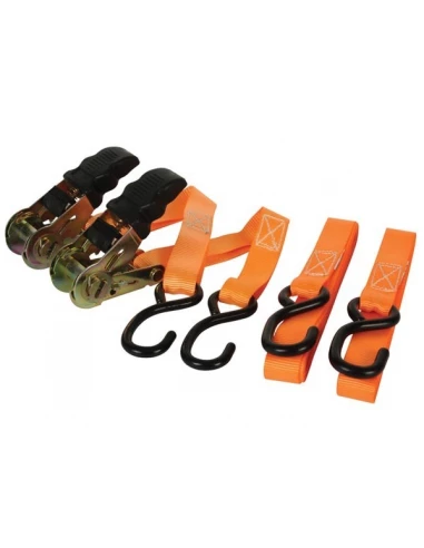 Sangle d'arrimage avec tendeur à cliquet 500 kg - 25 mm x 5 m - 2 pcs