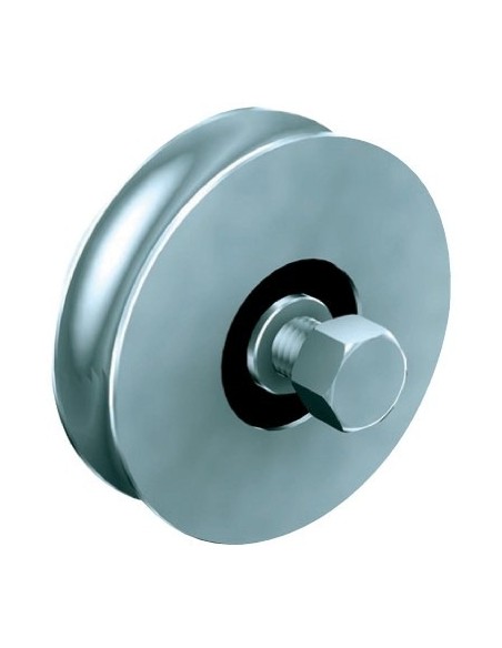 Ferrure pour portail roulant sur rail au sol 160-25r21 galet acier capacité 700 kg 2
