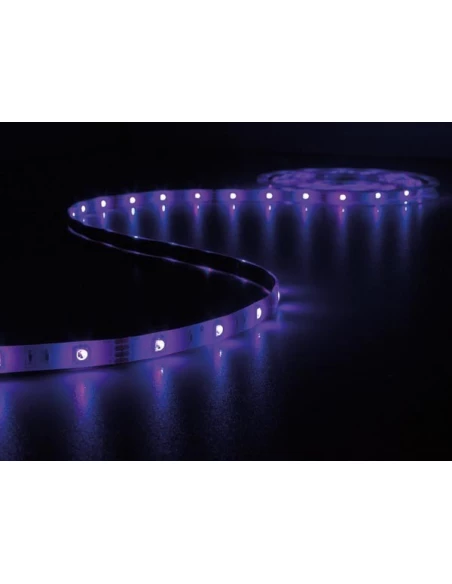 Kit ruban à led flexible piloté par musique avec contrôleur et alimentation - rvb - 150 led - 5 m - 12 vcc