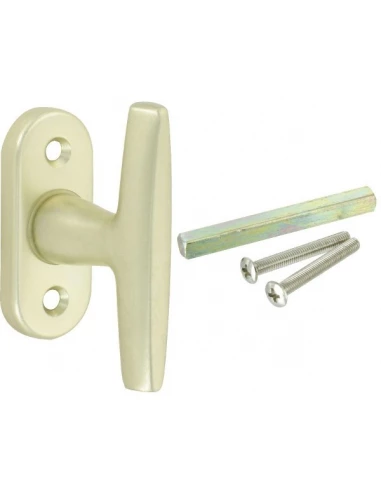 Bouton crémone aluminium champagne