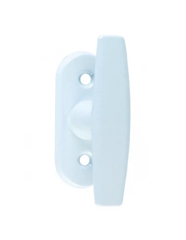 Bouton crémone aluminium epoxy blanc