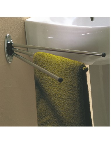 Branche en acier chromé libellé mobile 3 branches