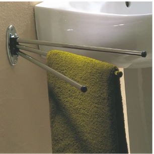 Branche en acier chromé libellé mobile 3 branches