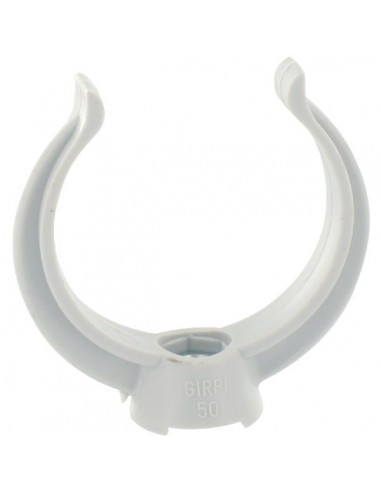 Collier fixe lyre descente gris