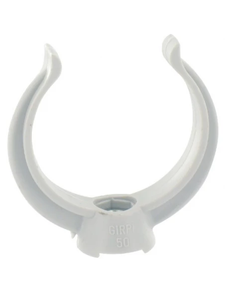 Collier fixe lyre descente gris