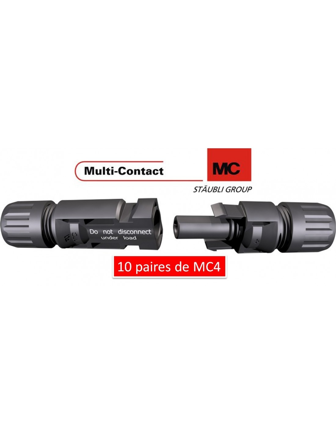 Connecteur MC4 multicontact MC4 mâle & MC4 femelle 4 à 6 mm² ou 10mm²