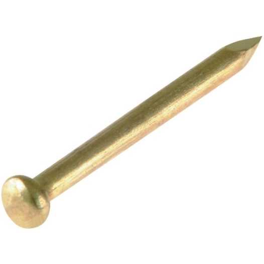 Pointe tête ronde acier laitonné 1,6 x 18 mm 50 grammes