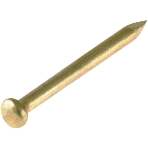 Pointe tête ronde acier laitonné 1,6 x 18 mm 50 grammes