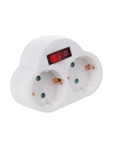 Multiprise avec interrupteur on/off - 2 prises