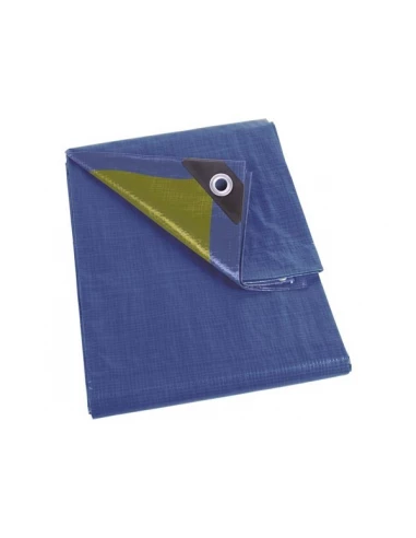 Bache - bleu/kaki - résistant - 3 x 6 m