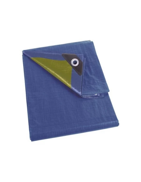 Bache - bleu/kaki - résistant - 5 x 8 m