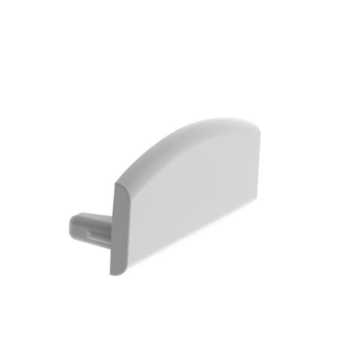 Capuchon en aluminium pour profilé pour ruban led slimline largeur 8 mm - sans pré-perçage - argent
