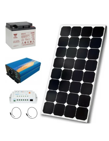 Kit solaire 100w , batterie 38 ah, 600w