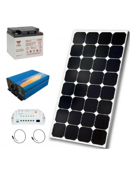 Kit solaire 100w , batterie 38 ah, 500w 