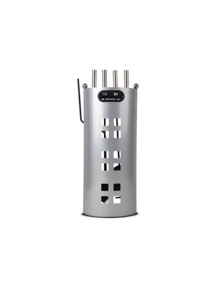 Accessoires pour cheminée - 4 pièces - gris argent - PEREL