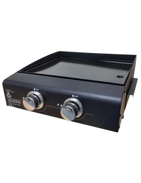 Plancha gaz 2 brûleurs 47 x 46 x 20,5