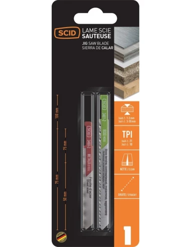 Assortiment 2 lames de scie sauteuse accroche peugeot 2