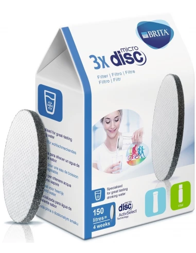 Fitre pour bouteille BRITA - Microdisc bouteille filtrante fill & serve 3 pièces - BRITA