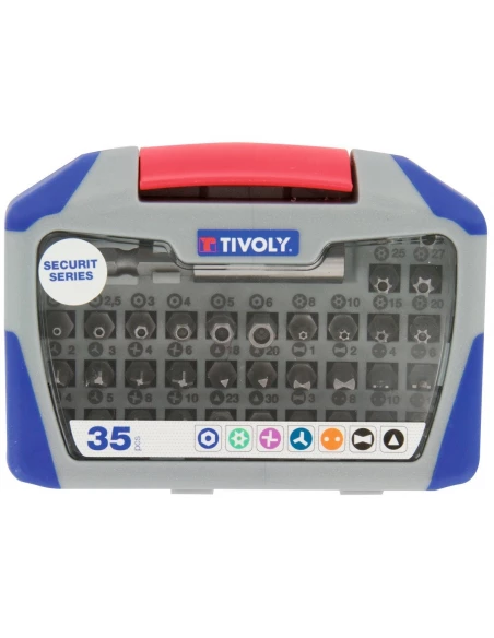 Coffret 35 embouts de vissage securité series 35 pièces - TIVOLY