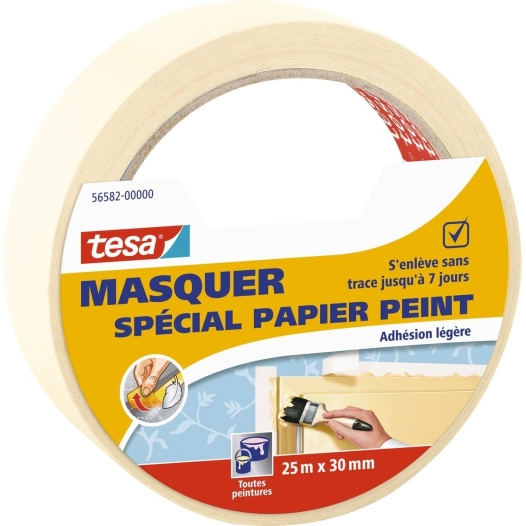 Ruban adhésif masquage spécial papier peint 25 x 30