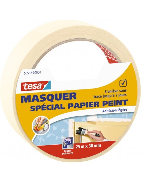 Ruban adhésif masquage spécial papier peint 25 x 30