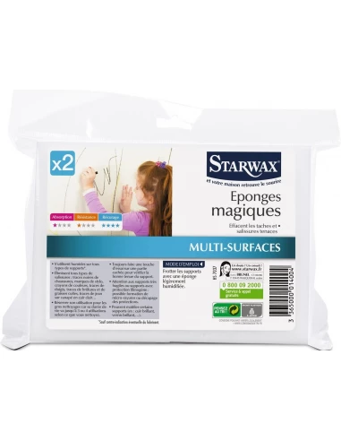 Eponge magique starwax 12,5 x 8,5 x 2,5 2