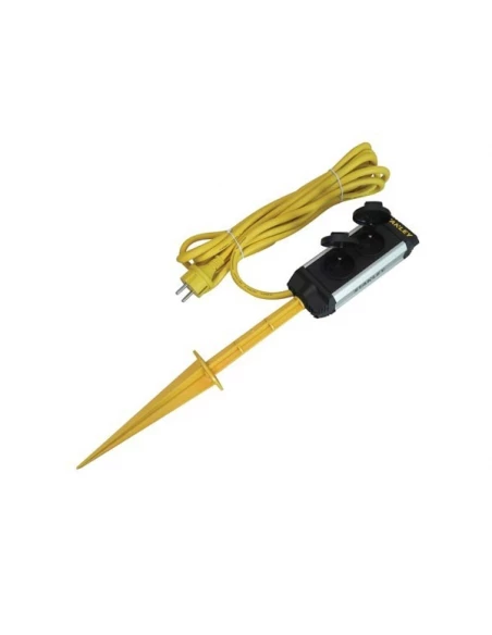 Stanley - 2 - socket covered outlets 'ground spike' power bar