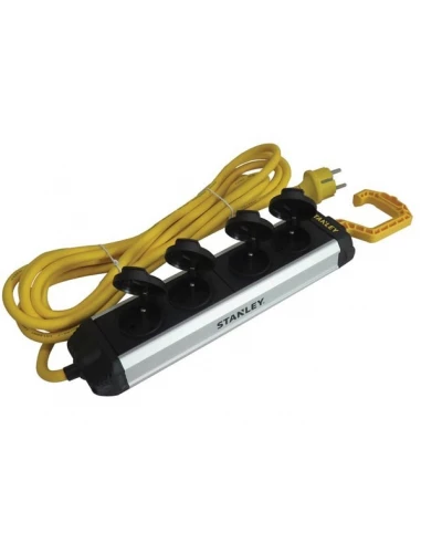 Stanley - 4 - socket covered outlets 'hook' power bar
