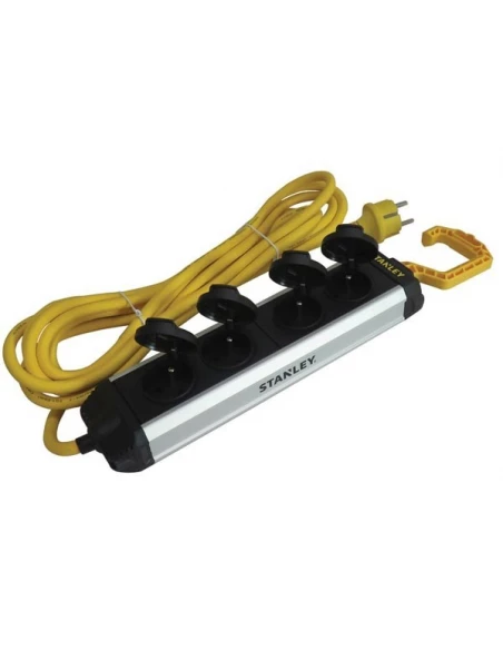 Stanley - 4 - socket covered outlets 'hook' power bar