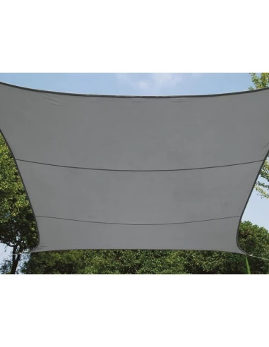 Voile solaire perméable - carré - 5 x 5 m - couleur: anthracite