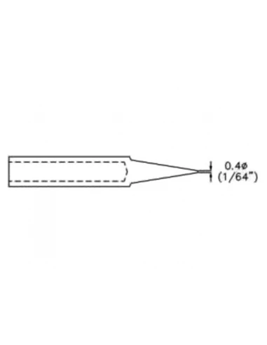Panne de fer à souder - conique - ø 0 4 mm (1/64'')