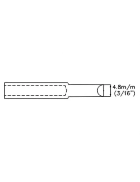 Panne de fer à souder - forme de burin - 4 8 mm (3/16'')
