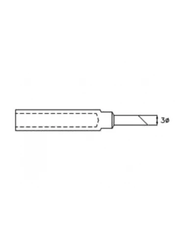 Panne de fer à souder cms - sabot 45° - ø 0 3 mm (1/8'')